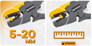 ŚCIĄGACZ DO IZOLACJI KABLI PRZEWODÓW AUTOMATYCZNE SZCZYPCE 0,03-10 MM 2w1 4