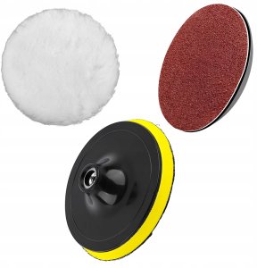 POLERKA SAMOCHODOWA ROTACYJNA 2600W REGULACJA OBROTÓW + ZESTAW GĄBEK + FILC 6