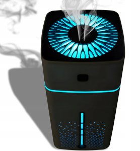 Nawilżacz powietrza Retoo NAWILŻACZ POWIETRZA DYFUZOR ZAPACHOWY AROMATERAPIA LAMPKA LED CZARNY 6