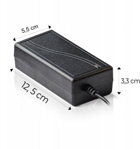 ZASILACZ KABEL 12V DC 5A 60W DO TAŚM LED RGB KAMER 15