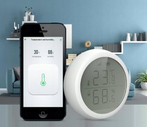 Czujnik Temperatury i Wilgotności ZigBee TUYA LCD Smart Life Dom Higrometr 3