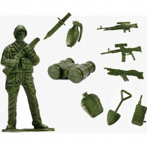 ŻOŁNIERZYKI PLASTIKOWE ZESTAW 307 ELEMENTÓW FIGURKI BAZA WOJSKOWA ARMIA 7