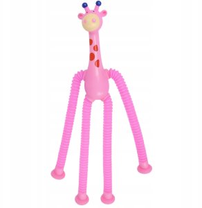 ŻYRAFA POP TUBE RURKA ROZCIĄGANIA Z PRZYSSAWKAMI ZABAWKA SENSORYCZNA RURKI 2