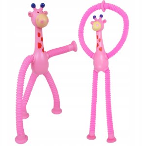 ŻYRAFA POP TUBE RURKA ROZCIĄGANIA Z PRZYSSAWKAMI ZABAWKA SENSORYCZNA RURKI 6
