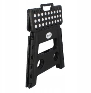 Deco4Home STOŁEK TABORET SKŁADANY antypоślizgowy czarny 32 cm 150 kg 3