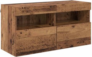 vidaXL Jednostki do montażu telewizora na ścianie 6 pcs Czarny Dąb 8