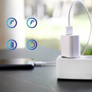 SZYBKA ŁADOWARKA SIECIOWA DO TELEFONU 2xUSB QUICK CHARGE ZESTAW KABEL 3w1 3