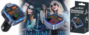 TRANSMITER BLUETOOTH SAMOCHODOWY FM 3x USB ADAPTER SZYBKA ŁADOWARKA MP3 5