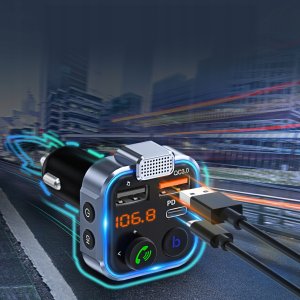 TRANSMITER BLUETOOTH SAMOCHODOWY FM 3x USB ADAPTER SZYBKA ŁADOWARKA MP3 8