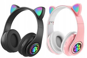 Słuchawki bezprzewodowe nauszne ARSA GO Z MIKROFONEM DLA DZIECI MUZYKI KOTA 14