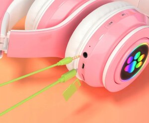 Słuchawki bezprzewodowe nauszne ARSA GO Z MIKROFONEM DLA DZIECI MUZYKI KOTA 3