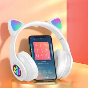 Słuchawki bezprzewodowe nauszne ARSA GO Z MIKROFONEM DLA DZIECI MUZYKI KOTA 5