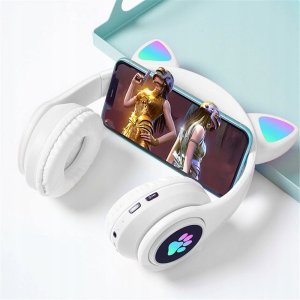 Słuchawki bezprzewodowe nauszne ARSA GO Z MIKROFONEM DLA DZIECI MUZYKI KOTA 9