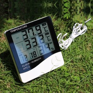 STACJA POGODOWA POGODY TERMOMETR HIGROMETR CZUJNIK SONDA ZEGAR BUDZIK METEO 4