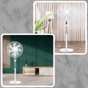 WENTYLATOR WIATRAK STOJĄCY PODŁOGOWY MOCNY BIAŁY CICHY 3 TRYBY 50W 127cm 3