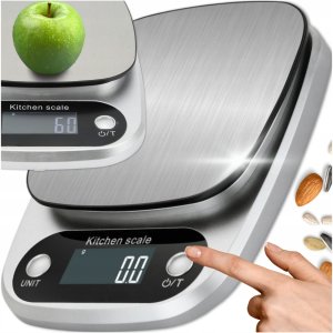 Waga kuchenna MEMFLOW Waga kuchenna 5000g 0,1g srebrny/szary 5 kg 2