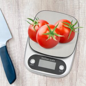 Waga kuchenna MEMFLOW Waga kuchenna 5000g 0,1g srebrny/szary 5 kg 3