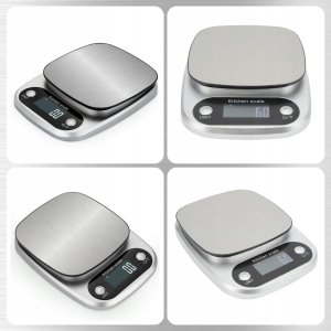 Waga kuchenna MEMFLOW Waga kuchenna 5000g 0,1g srebrny/szary 5 kg 9