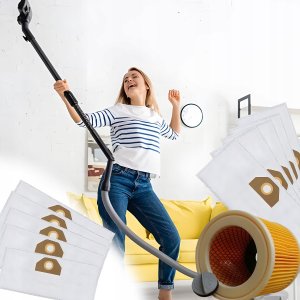 WOREK DO ODKURZACZA KARCHER syntetyczny DO WD3 MV3 SE4001 10 szt + filtr 12