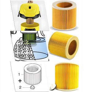 WOREK DO ODKURZACZA KARCHER syntetyczny DO WD3 MV3 SE4001 10 szt + filtr 6