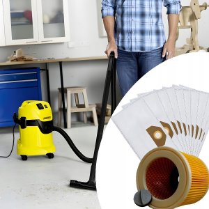 WOREK DO ODKURZACZA KARCHER syntetyczny DO WD3 MV3 SE4001 10 szt + filtr 7