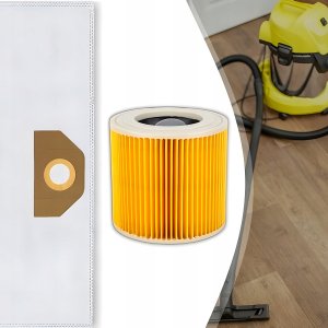 WOREK DO ODKURZACZA KARCHER syntetyczny DO WD3 MV3 SE4001 10 szt + filtr 10