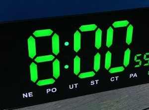 JVD Zegar sieciowy LED DH3604.4 cyfry 10 cm, termometr, budzik, wersja czeska 4