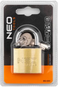 Neo Kłódka 40 mm, 3 klucze 8