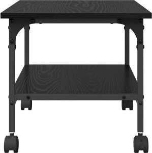 vidaXL Stojak na drukarkę Czarny Dąb 50 x 40 x 38 cm 7