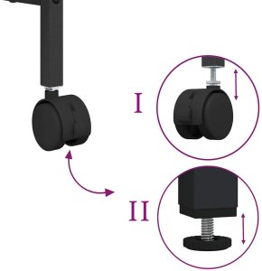 vidaXL Stojak na drukarkę Czarny Dąb 50 x 40 x 38 cm 10