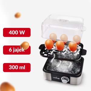 Jajowar Lehmann JAJOWAR DO GOTOWANIA JAJEK 6 JAJ PAROWAR SYGNAŁ DŹWIĘKOWY COOKER LEHMANN 6X 5