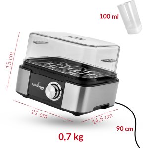 Jajowar Lehmann JAJOWAR DO GOTOWANIA JAJEK 6 JAJ PAROWAR SYGNAŁ DŹWIĘKOWY COOKER LEHMANN 6X 6