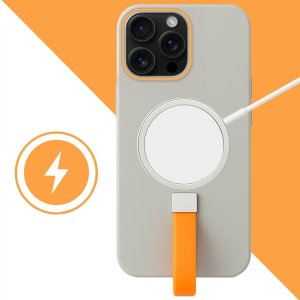 Alogy Etui Do Apple iPhone 16 Pro Max Do MagSafe (Szary, Uchwyt na palec) Szkło 2