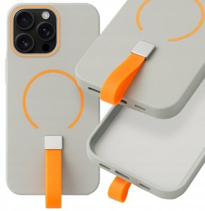 Alogy Etui Do Apple iPhone 16 Pro Max Do MagSafe (Szary, Uchwyt na palec) Szkło 7