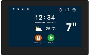 Reer IPS KW07 DIN wideodomofon WiFi 1080p APP 7' TUYA 2 ŻYŁOWY PASTYLKI KLAWIATURA 11