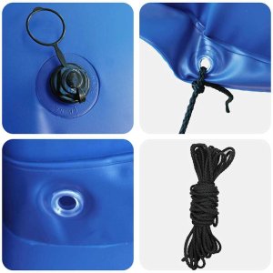 vidaXL Poduszka do basenu nadziemnego niebieska 400 cm PVC 7