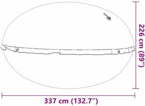 vidaXL Poduszka do basenu nadziemnego niebieska 400 cm PVC 8