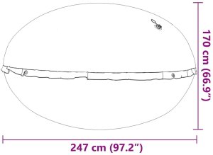 vidaXL Poduszka do basenu nadziemnego niebieska 300 cm PVC 8