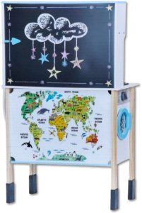 Drewniana kuchnia 28x81x97cm z tablicą kredową 2