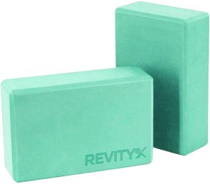 Klocek do jogi, EVA, 23x15x7.5 cm, 2 szt. i pasek do jogi, 3,8x200 cm - zestaw do rozciągania 13