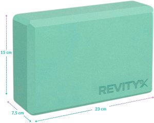 Klocek do jogi, EVA, 23x15x7.5 cm, 2 szt. i pasek do jogi, 3,8x200 cm - zestaw do rozciągania 4