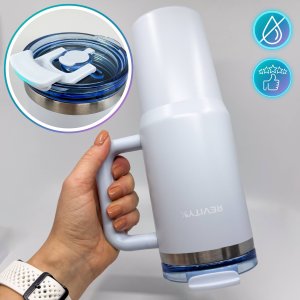 Kubek termiczny z uchwytem i ze słomką termos ze stali nierdzewnej 4