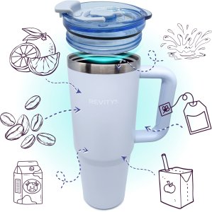 Kubek termiczny z uchwytem i ze słomką termos ze stali nierdzewnej 9