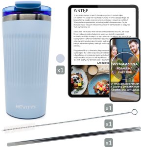 Kubek termiczny ze słomką termos ze stali nierdzewnej 14