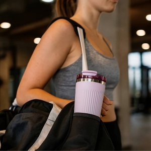 Kubek termiczny ze słomką termos ze stali nierdzewnej 11