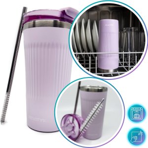 Kubek termiczny ze słomką termos ze stali nierdzewnej 8