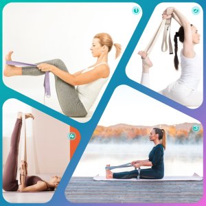 Revity Pasek do ćwiczeń jogi i pilatesu 200 x 3.8 cm 6