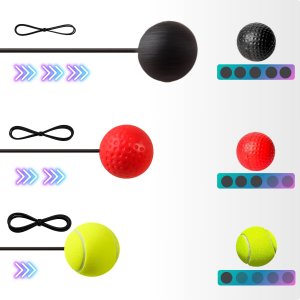 Piłka Refleksowa na głowę do boksowania zestaw treningowy Reflex Ball 3 szt. 2