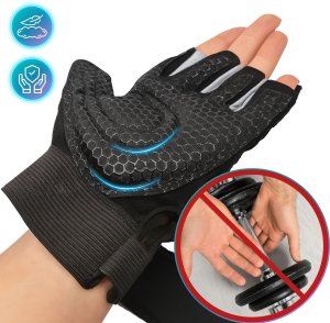 Rękawiczki treningowe z usztywniaczem nadgarstka 2 w 1, rozmiar L 3