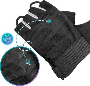 Rękawiczki treningowe z usztywniaczem nadgarstka 2 w 1, rozmiar L 5